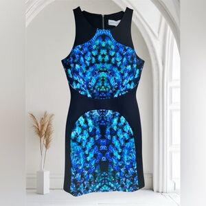 Bless’ed are the Meek Blue and Black Patterned sleeveless Dress sz XS nwt, 012